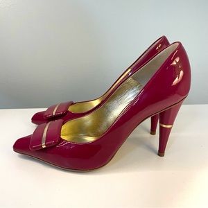 Escada Fuchsia Pink Patent Leather Made in Italy Heels Size 37.5